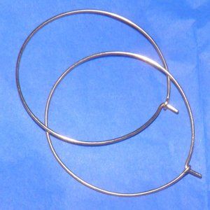 Large 10kt Gold Filled Wire-Loop Earrings Hoops